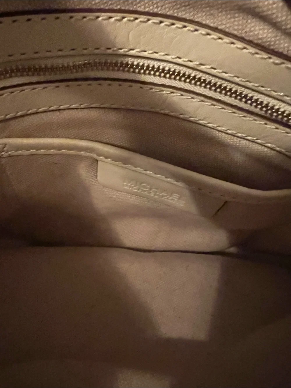 Michael Kors Brown MK Logo Tote with Cream Accents